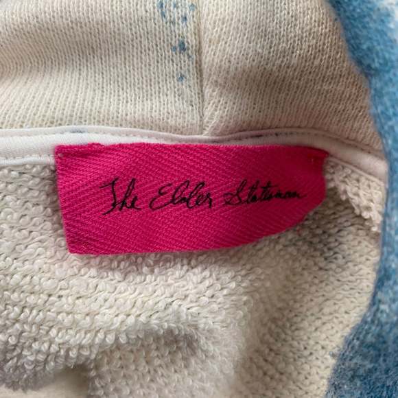 THE ELDER STATESMAN Cream Multi-Color Tie Dye Hoodie Sweatshirt - Picture 5 of 5